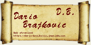 Dario Brajković vizit kartica